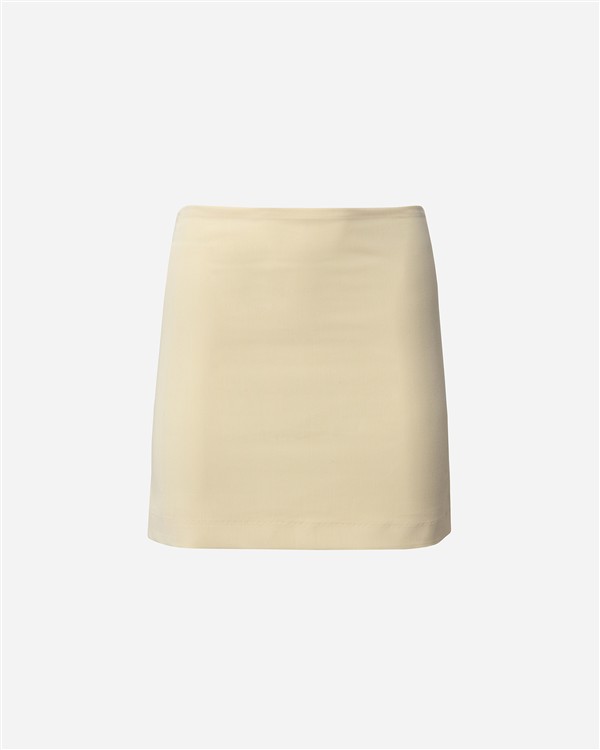 VK CREAM TAILORED MINI SKIRT
